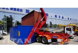 40フィートコンテナサイドローダートラックトレーラーはすでに東京に出荷されています
