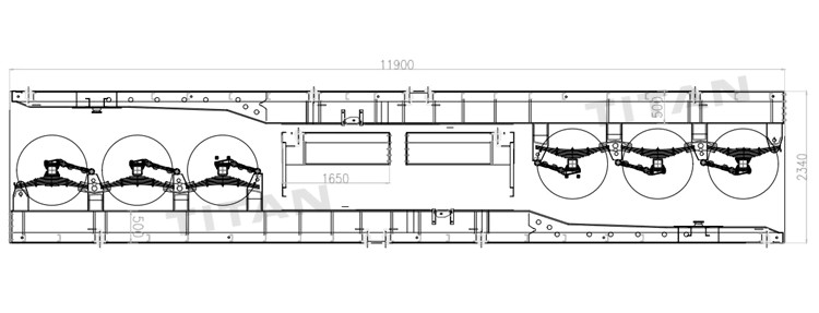 コートジボワールで販売されているTriAxle48 Ft/Footフラットベッドトレーラー