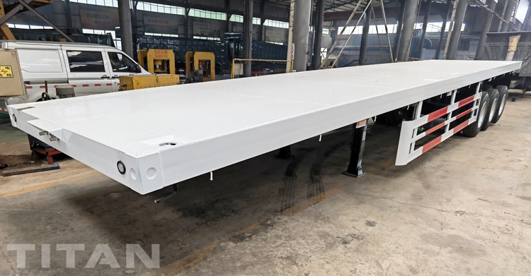コートジボワールで販売されているTriAxle48 Ft/Footフラットベッドトレーラー