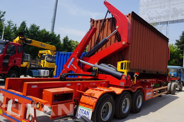 日本での販売のための 40ft コンテナ サイド ローダー トラック トレーラー