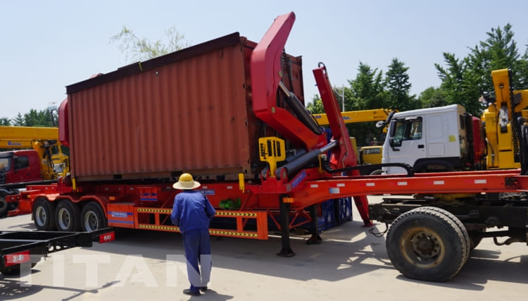日本での販売のための 40ft コンテナ サイド ローダー トラック トレーラー