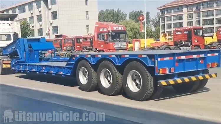 ジャマイカで販売されている 3 軸 60 トンの取り外し可能なグースネック トレーラー