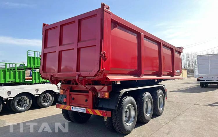タンザニア ダル エス サラームでの販売のための 50 トン 3 軸セミ ダンプカー トレーラー
