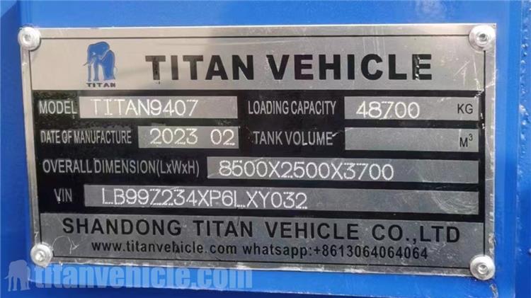 ニカラグアで販売されている 2 軸 25CBM ダンプ トレーラー
