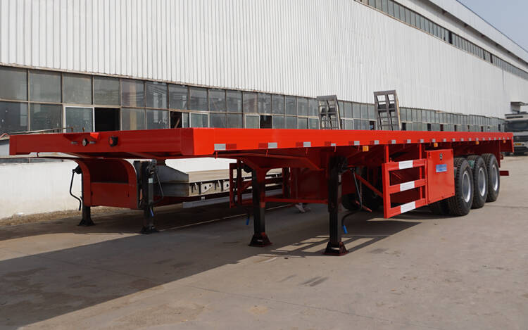 3 axle 40ft container&nbsp;logistics flatbed trailer