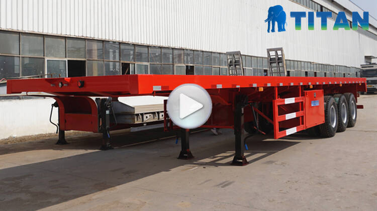 Flatbed semi trailer