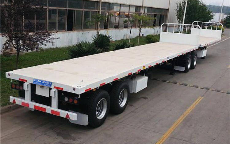 one 40ft flatbed semi trailer and one 20ft flatbed semi trailer