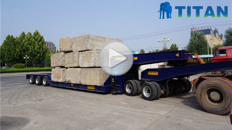150 ton low loaders 3 line 6 axles Lowbed Trailer with dolly