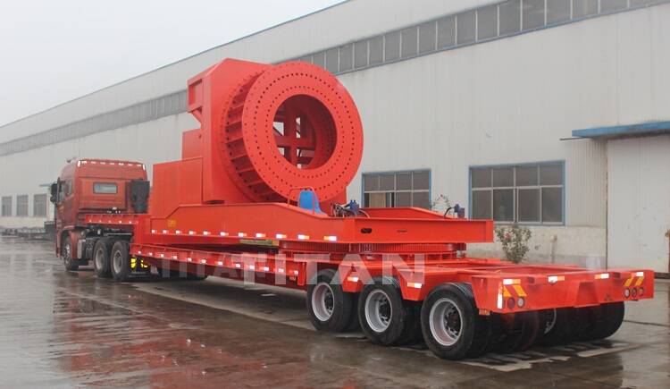 Windmill blade transport trailer