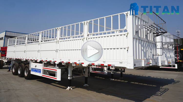 3 Axle Livestock Trailer | 60 Tons Stake Semi Trailer for Sale