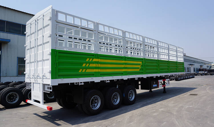 3 Axle 60 Ton Bulk Cargo Fence Semi Trailer for Sale