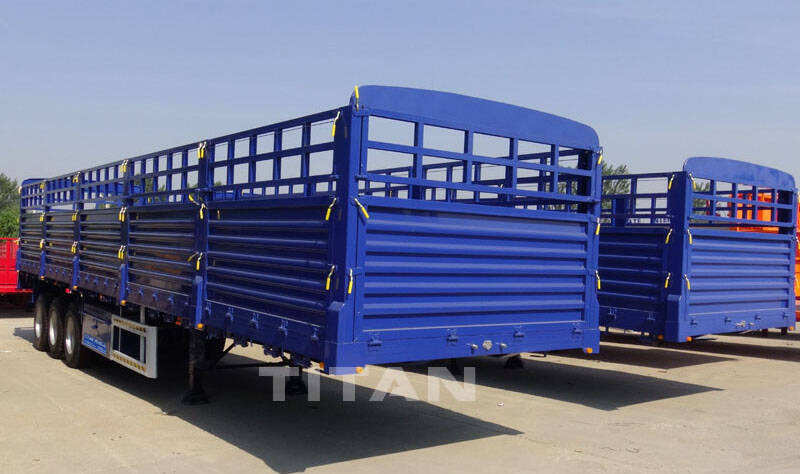 60 ton animal transport fence semi trailer for sale - TITAN Vehicle