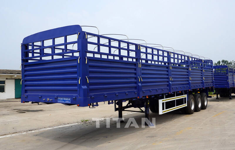 60 ton animal transport fence semi trailer for sale - TITAN Vehicle