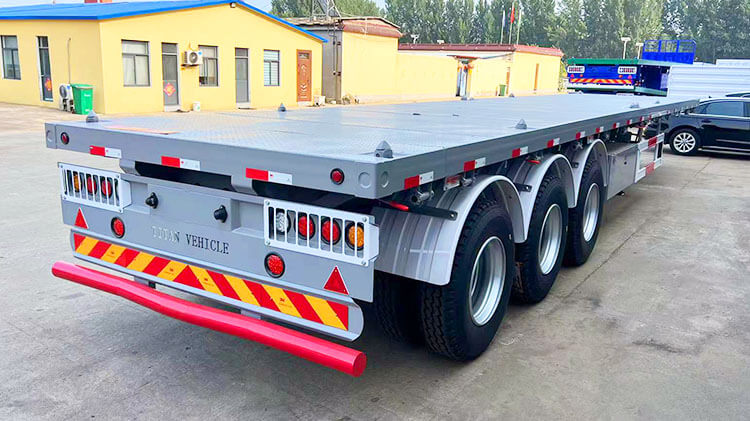 Flatbed Container Trailer | 3 Axle Flatbed Trailers For Sale in Tokyo Japan