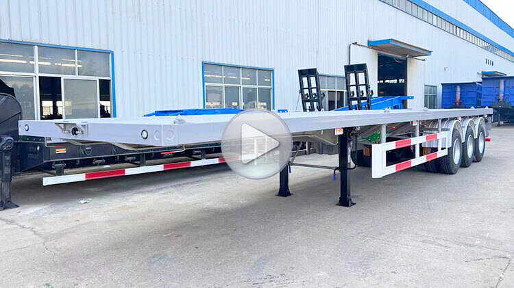Flatbed Container Trailer | 3 Axle Flatbed Trailers For Sale in Tokyo Japan